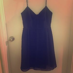 J.Crew Swiss Dot Navy Dress. Size 6