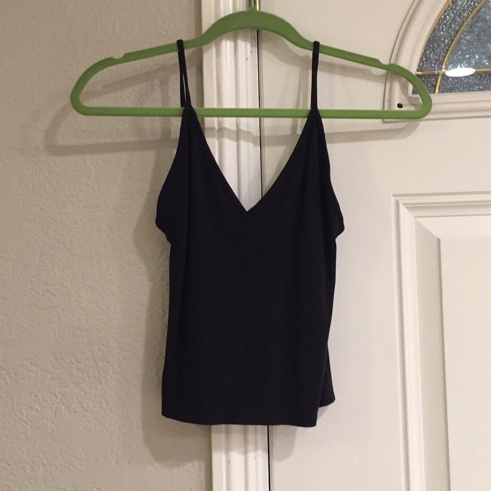 Brandy Melville skinny strap black tank