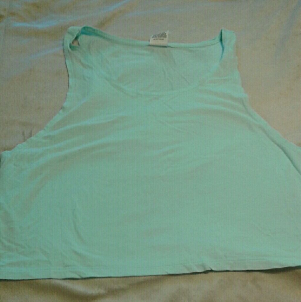 Victoria's secret pink small crop muscle tank mint