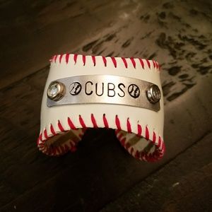 Chicago Cubs Baseball Cuff Bracelet