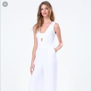 Bebe white jumpsuit