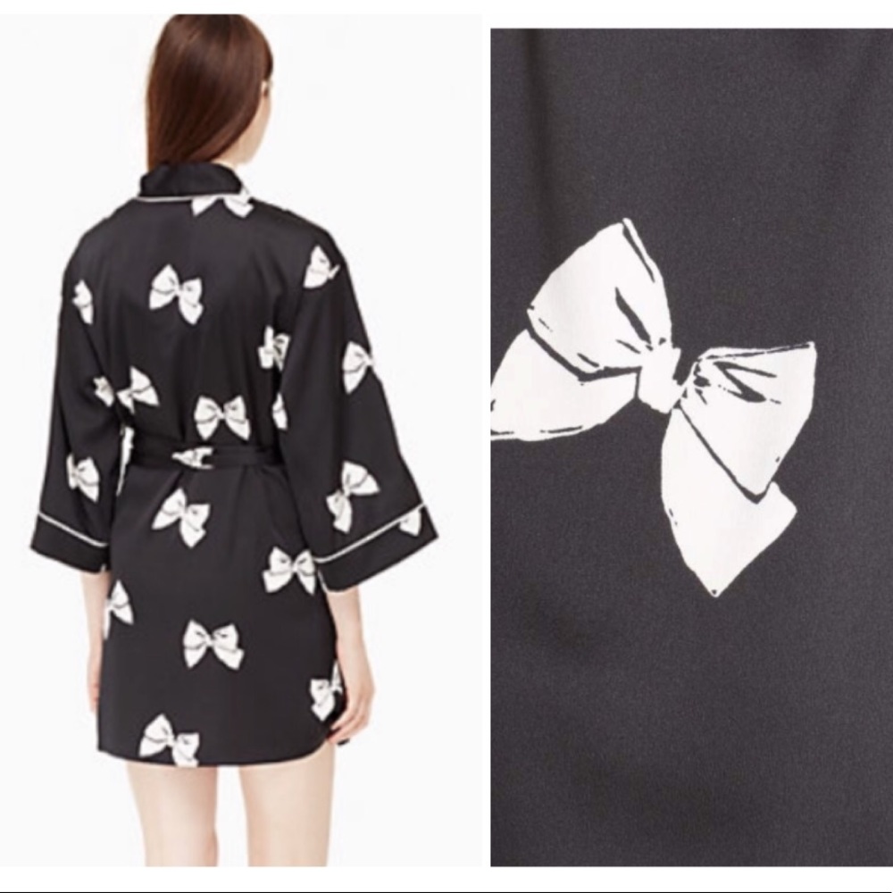 ♠️KateSpade Robe Ribbon Bow Print RARE NWT SM🌴 - Picture 3 of 7