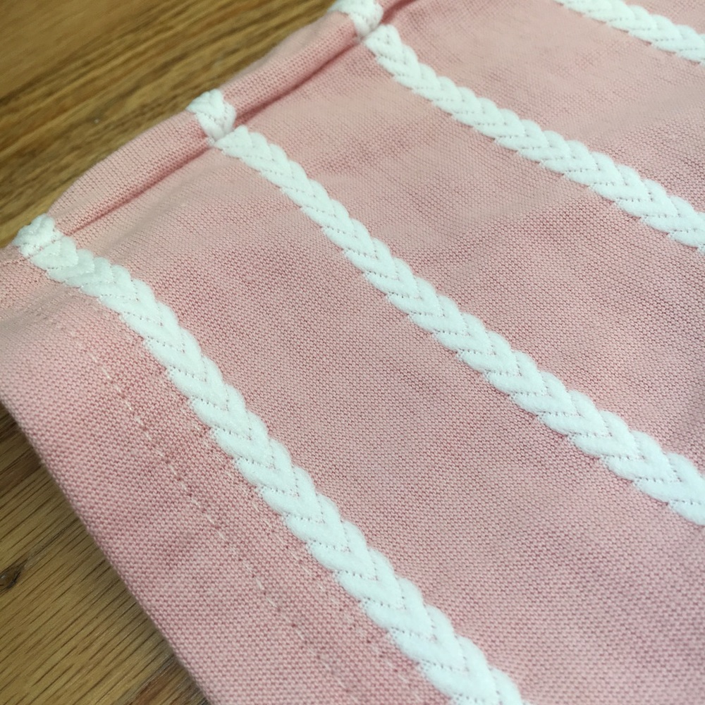 Pink White Cold Shoulder Top - Picture 6 of 7