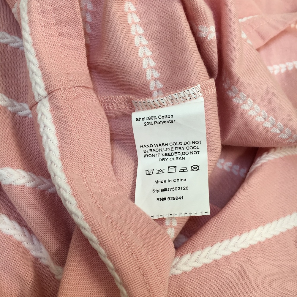 Pink White Cold Shoulder Top - Picture 7 of 7