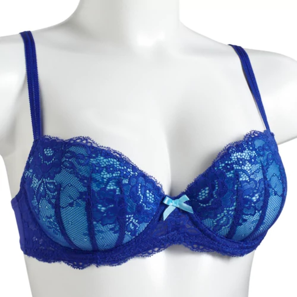 NWT Candie's Lace Push-Up Balconette Bra