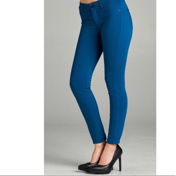 TEAL JEGGINGS WITH POCKETS - Picture 4 of 5