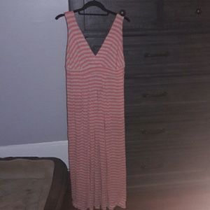 Pink and Gray striped dress