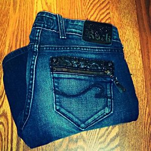 Rerock for Express embellished Dark wash Jeans