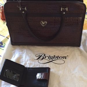 Brighton chocolate crocodile bag