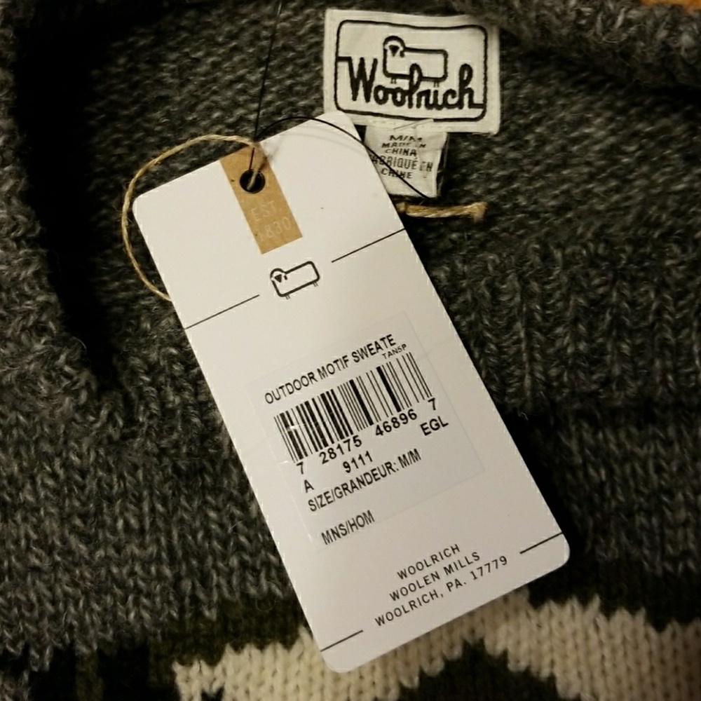 WOOLRICH CREW NECK PULLOVER WOOL SWEATER - Picture 4 of 8