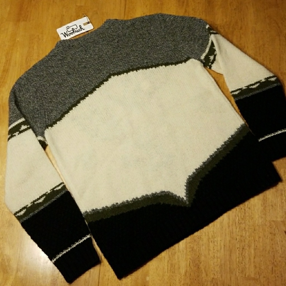 WOOLRICH CREW NECK PULLOVER WOOL SWEATER - Picture 5 of 8