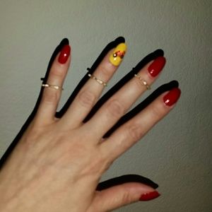 3 pc gold plated w crystals midi knuckle rings