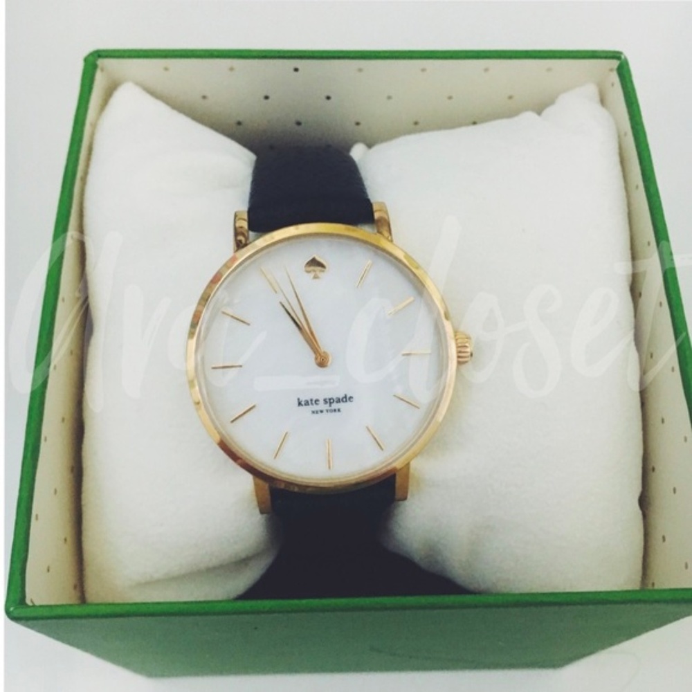 *FLASH SALE Kate Spade Watch Metro Black Leather