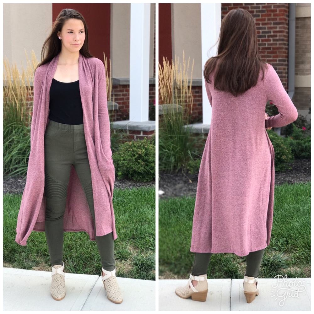  Open Duster Knit Cardigan - Picture 3 of 4