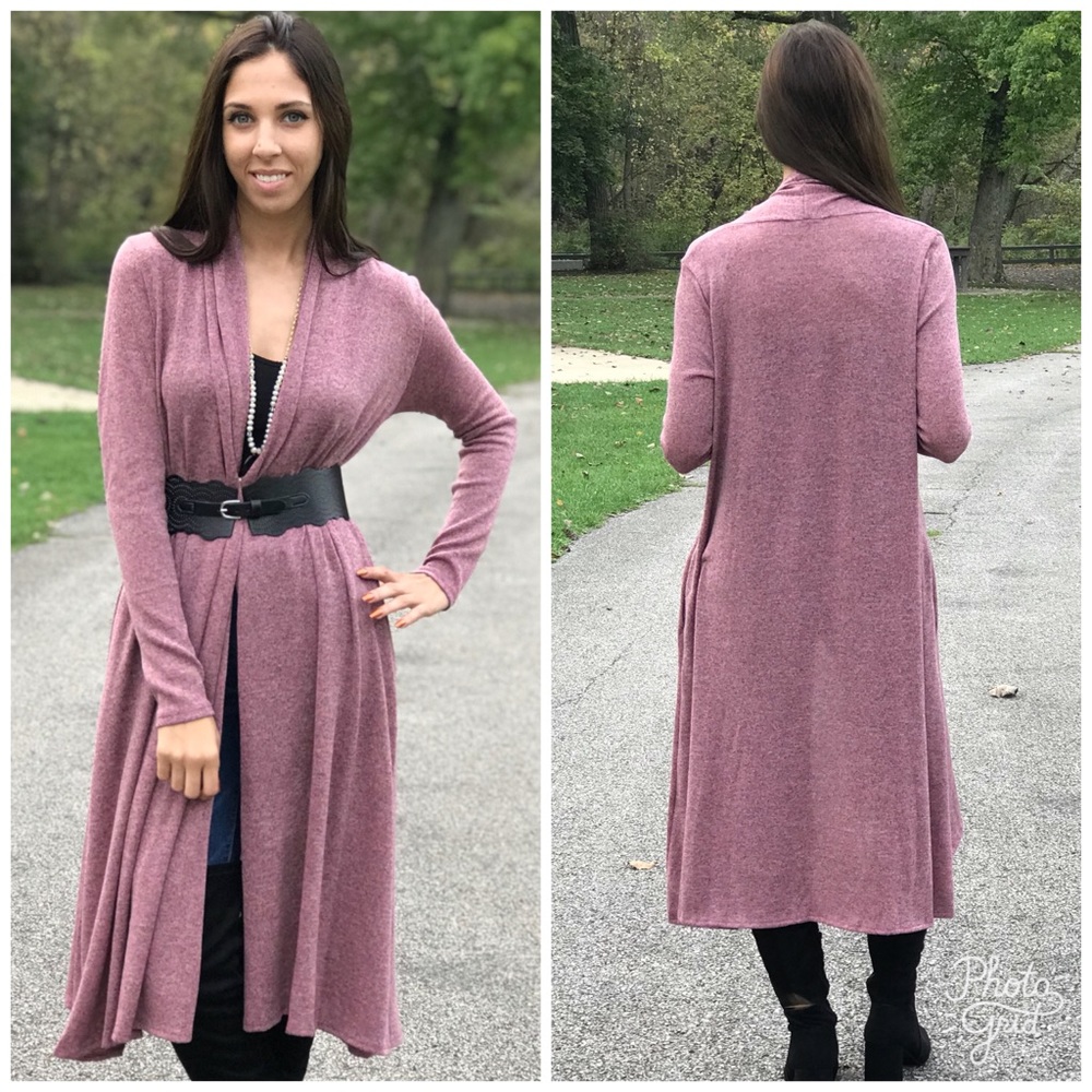  Open Duster Knit Cardigan - Picture 2 of 4
