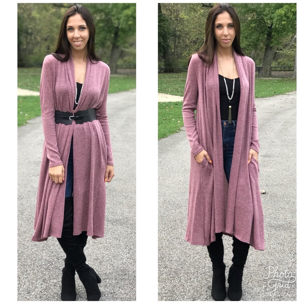  Open Duster Knit Cardigan - Picture 4 of 4