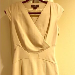 Marciano Beige Cap Sleeve vneck Dress