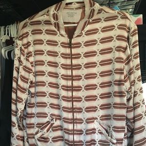 Tribal ombré bomber jacket