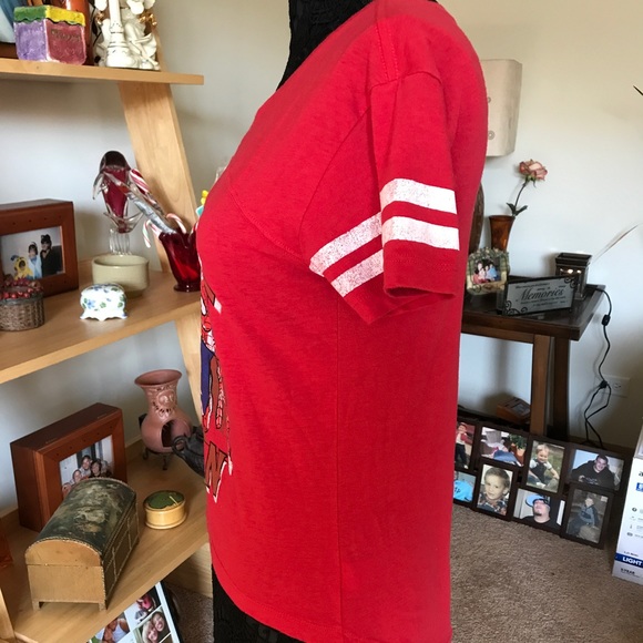 SPIDER MAN DISTRESSED RED BASEBALL TSHIRT - Picture 4 of 5