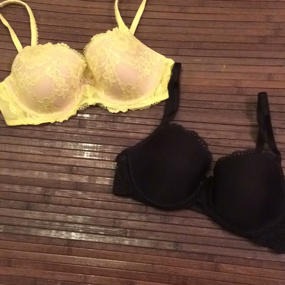 Victoria Secret (lots) bra's yellow/ black 36D
