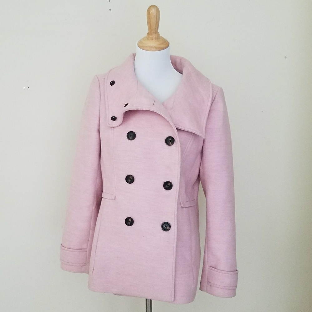 H&M blush pink peat coat size 12