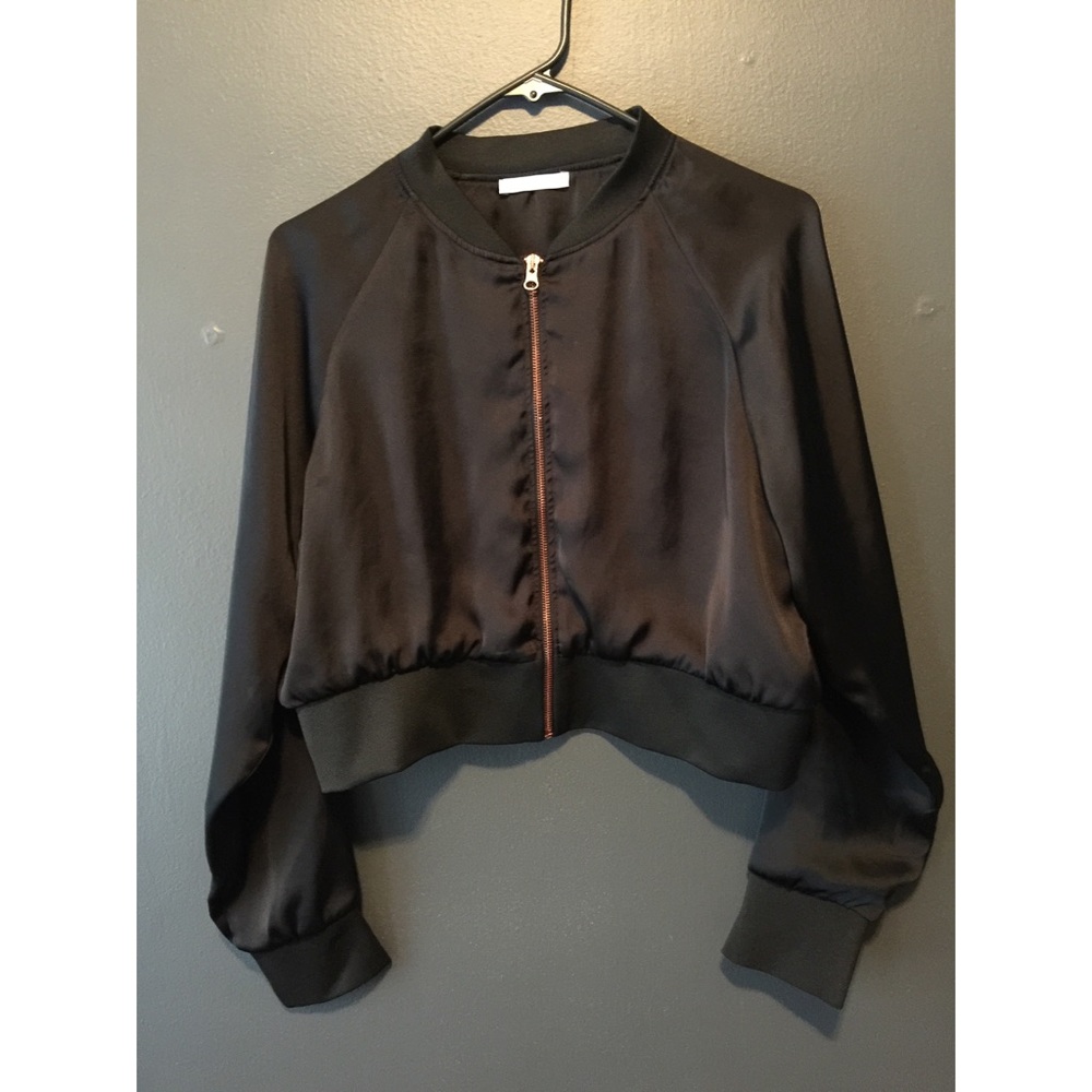 Cropped Bomber Jacket