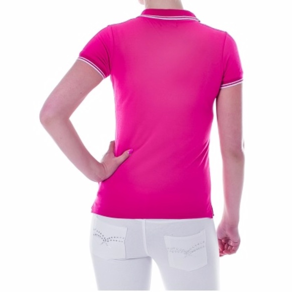 Mia Mia Girl Junior Polo Shirt, Pink - Picture 2 of 2