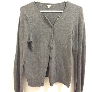 Grey J Crew Cardigan