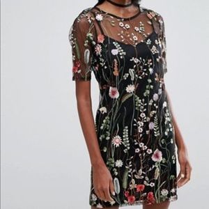 Floral mesh dress