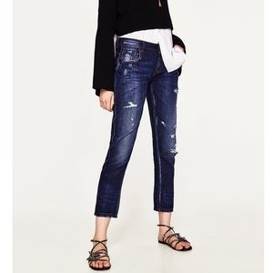 Zara distressed jeans size 2, EUC