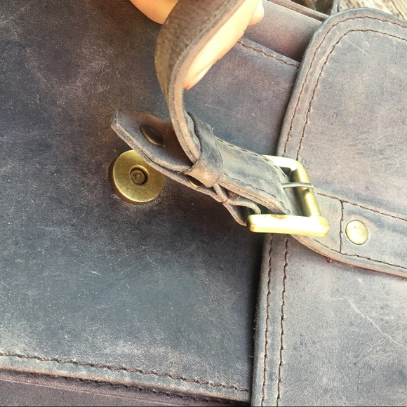 Leather laptop bag custom made - Picture 4 of 8