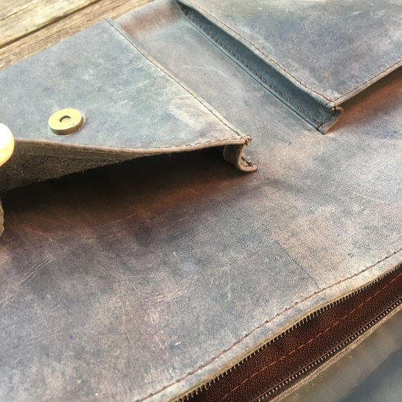 Leather laptop bag custom made - Picture 8 of 8