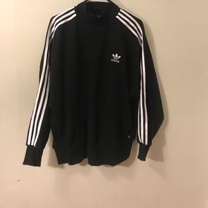 adidas turtleneck sweatshirt with classic stripes