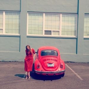 Curator Orange Scoop Dress