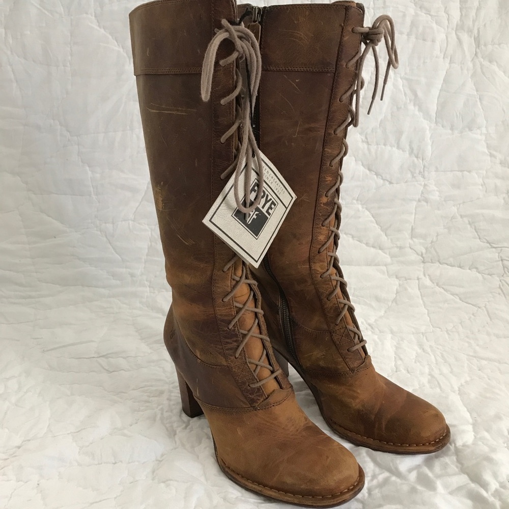 * Brand New* Frye zipper / laced up boots