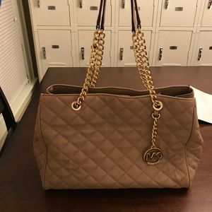 Authentic large Quilted Michael Kors Handbag purse