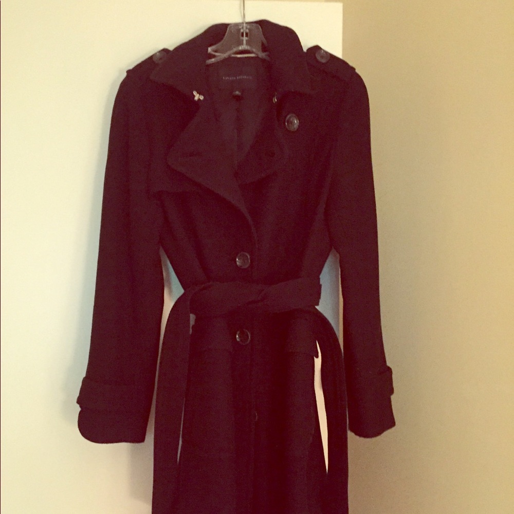 Banana republic black pea coat M