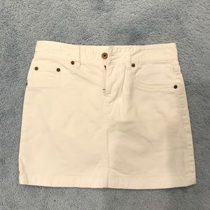White J Crew Denim Skirt