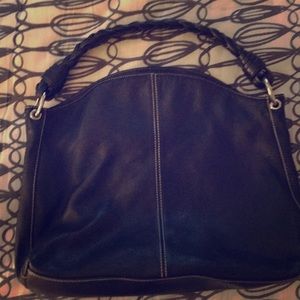 Black Leather Ralph Lauren Hobo Bag