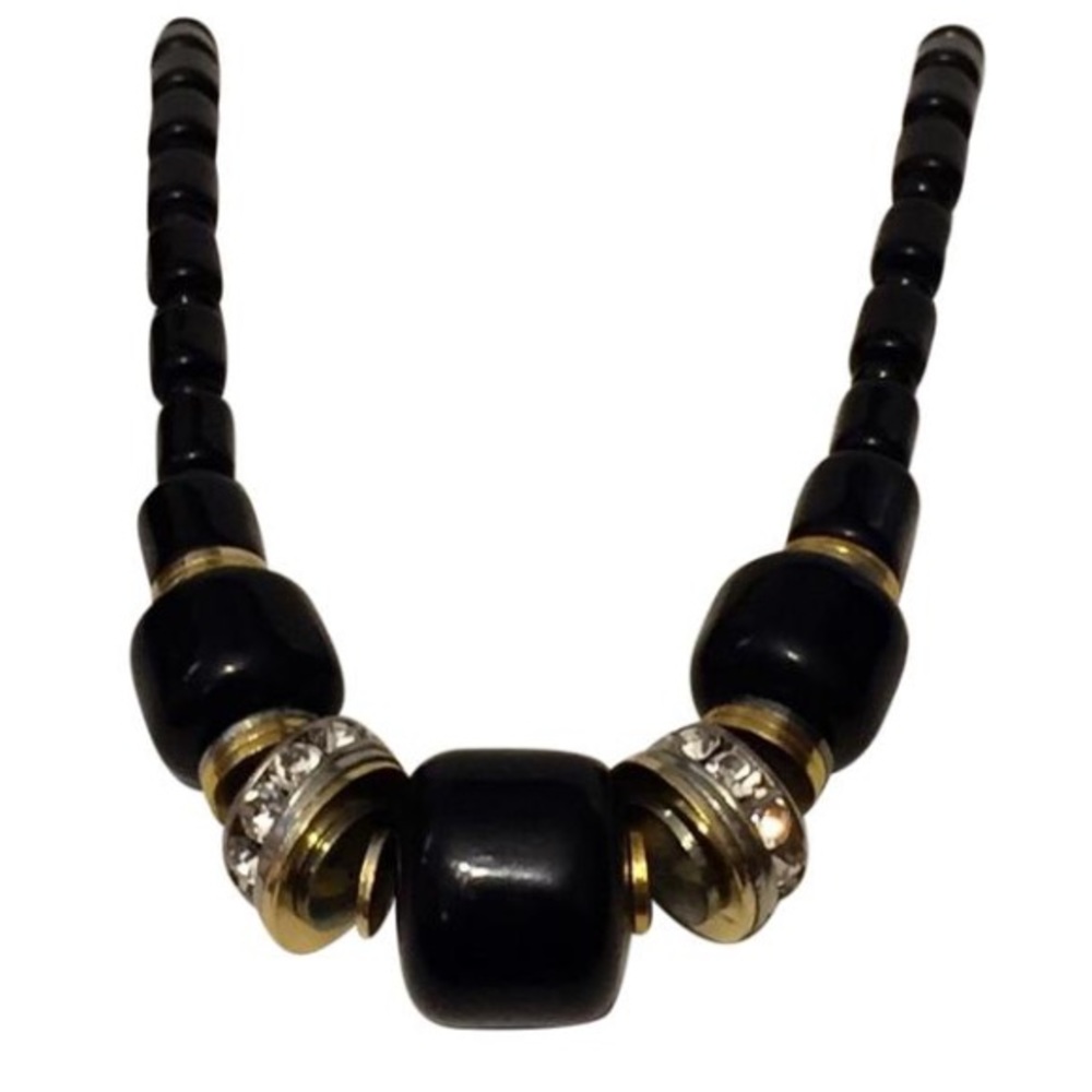 METALL vintage lucite beaded necklace