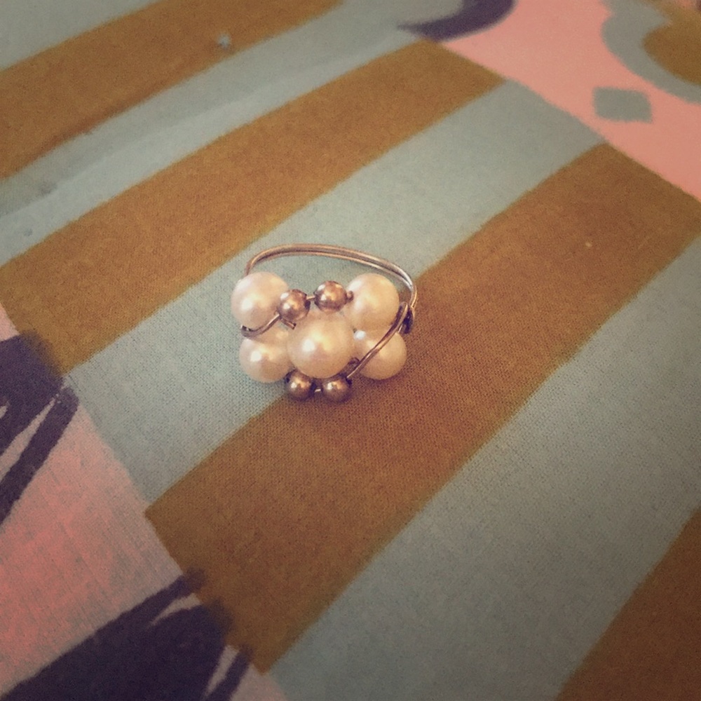 Silver and Freshwater Pearl Handmade Ring