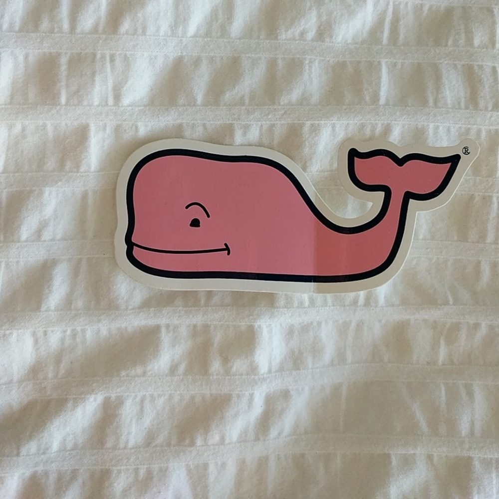 Vineyard Vines Pink Whale Sticker