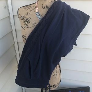 Blue Sweatpants with Crochet Details