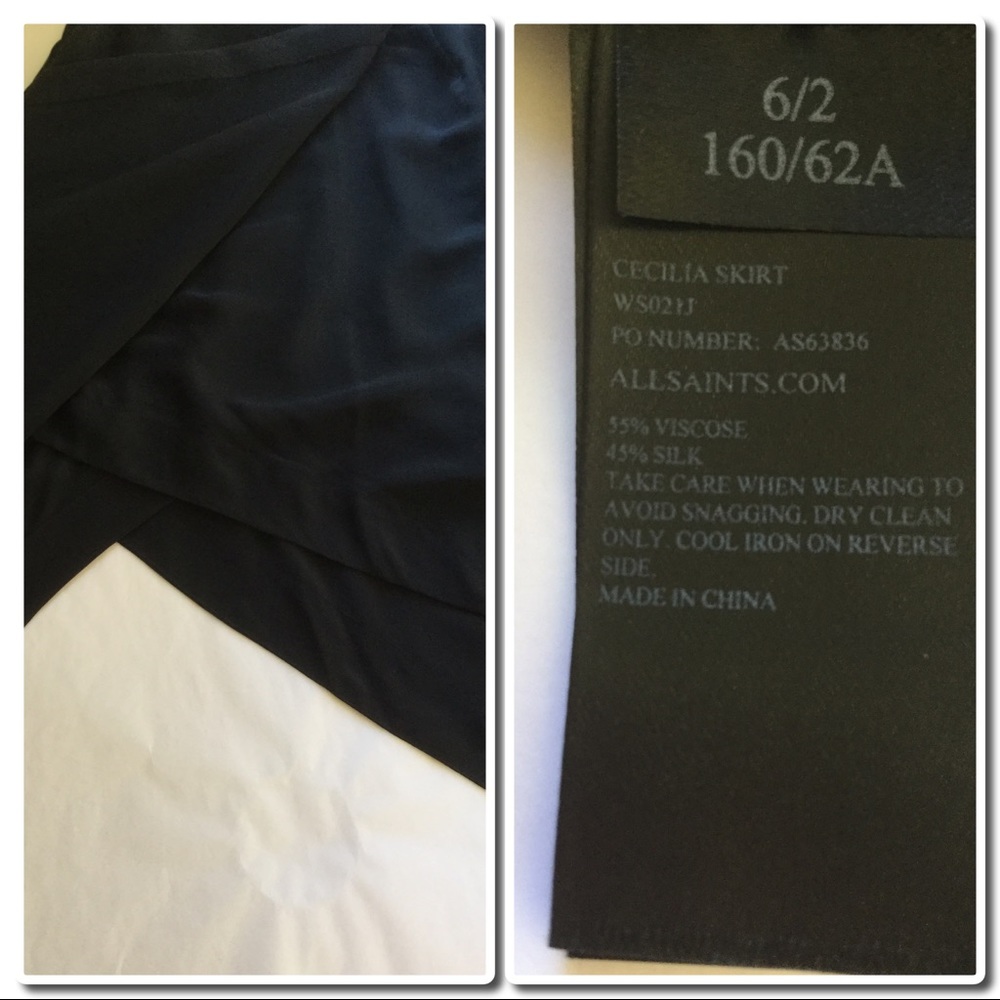 All Saints Cecilia Skirt in Black - Picture 7 of 8