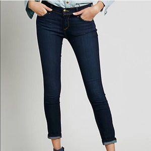 Free people roller crop skinny jeans