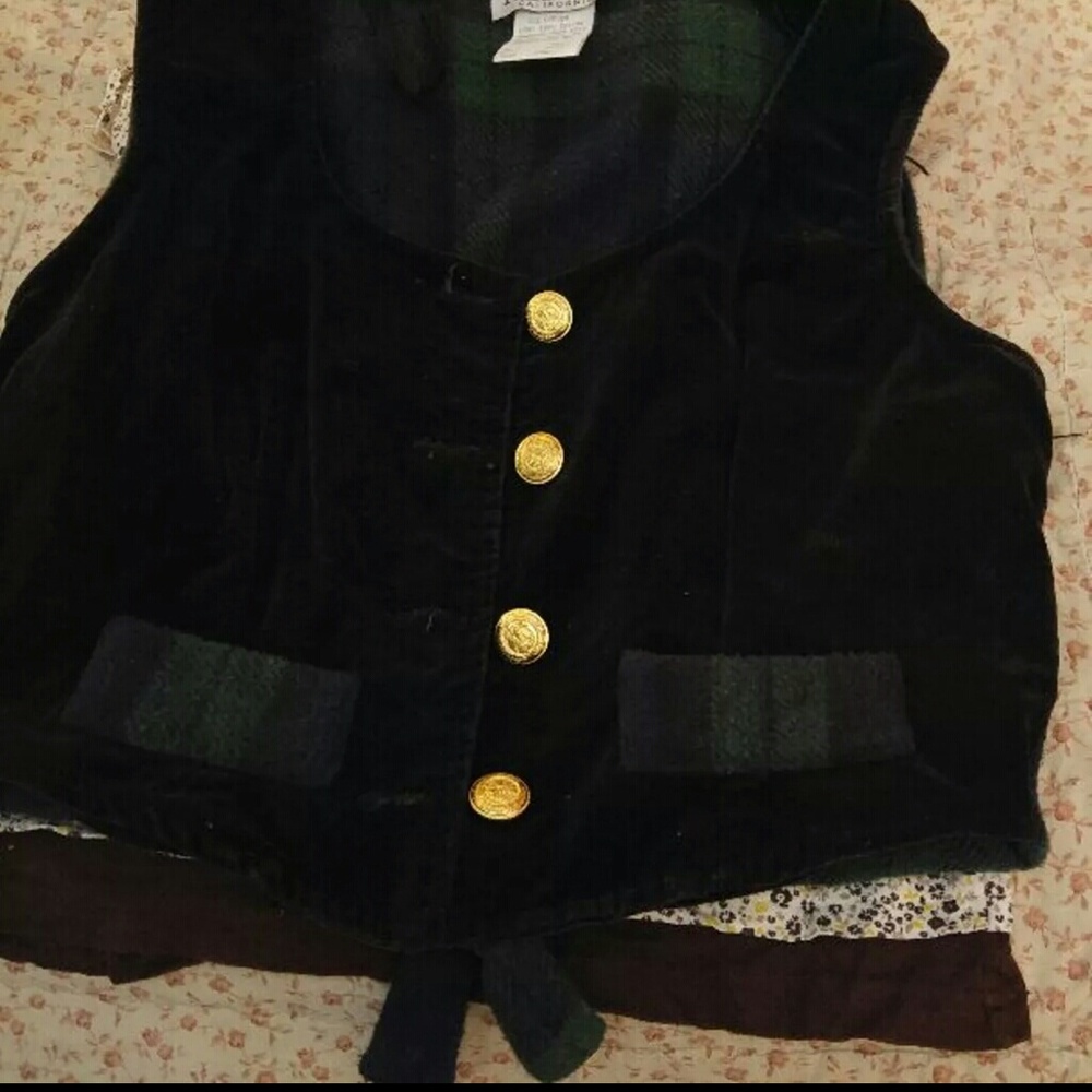 Velvet front vest