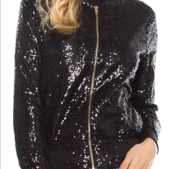 SEQUINED BOMBER JACKET - Picture 4 of 4
