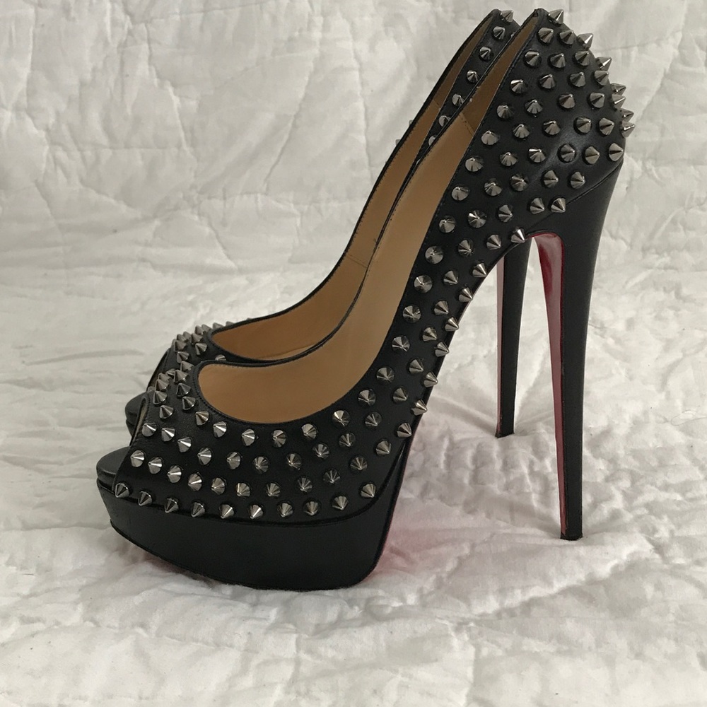 Black Spiked Stiletto Christian Louboutin Shoes