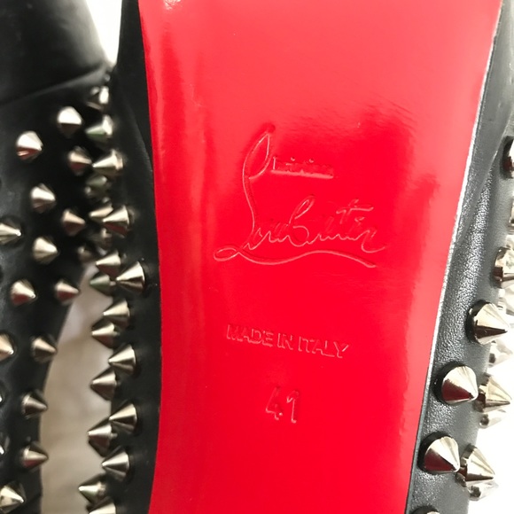 Black Spiked Stiletto Christian Louboutin Shoes - Picture 6 of 6