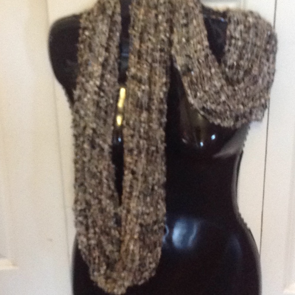Infinity scarf - greens- blue. Great material